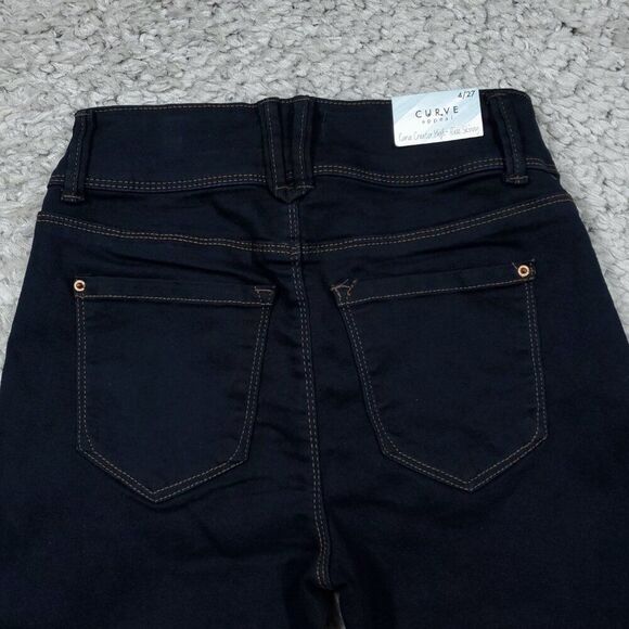 Curve Appeal Blue Curve Creator High Rise Skinny Jeans Stretch Size 4 27 - Picture 6 of 8
